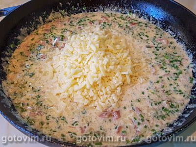 Пирог с беконом, сыром чеддар и сливками Пирог с беконом, сыром чеддар и сливками