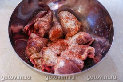 Шашлык из сердечек индейки Шашлык из сердечек индейки